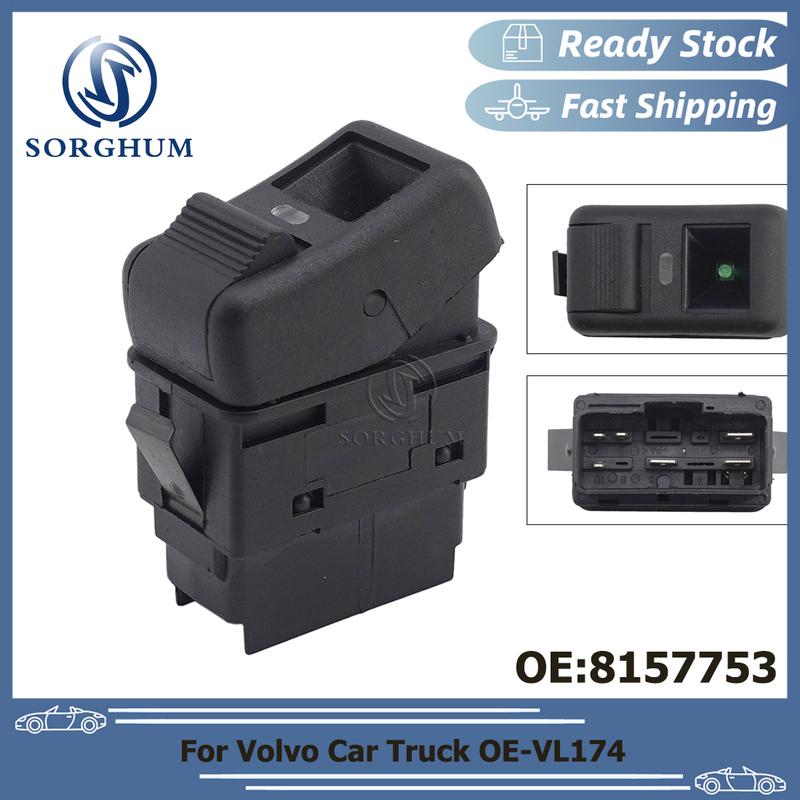 SORGHUM 8157753 1624112 Window Control Switch Button for Volvo FH FM FL NH Truck High Performance Window Lifter Control Switch