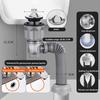 Bathroom Sink Drain Kit with Flexible Expandable P-Trap Leak-Proof Odor Prevention Easy Installation