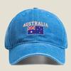 Australia Flag and Text Washed Baseball Cap