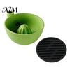 Portable Bowl for Camping Berry Swirl Draining with Silicone Pad, Ceramic Retro Kiln Kitchen Gadget Fruit Cleaning Fired Colander, Compact Strainer