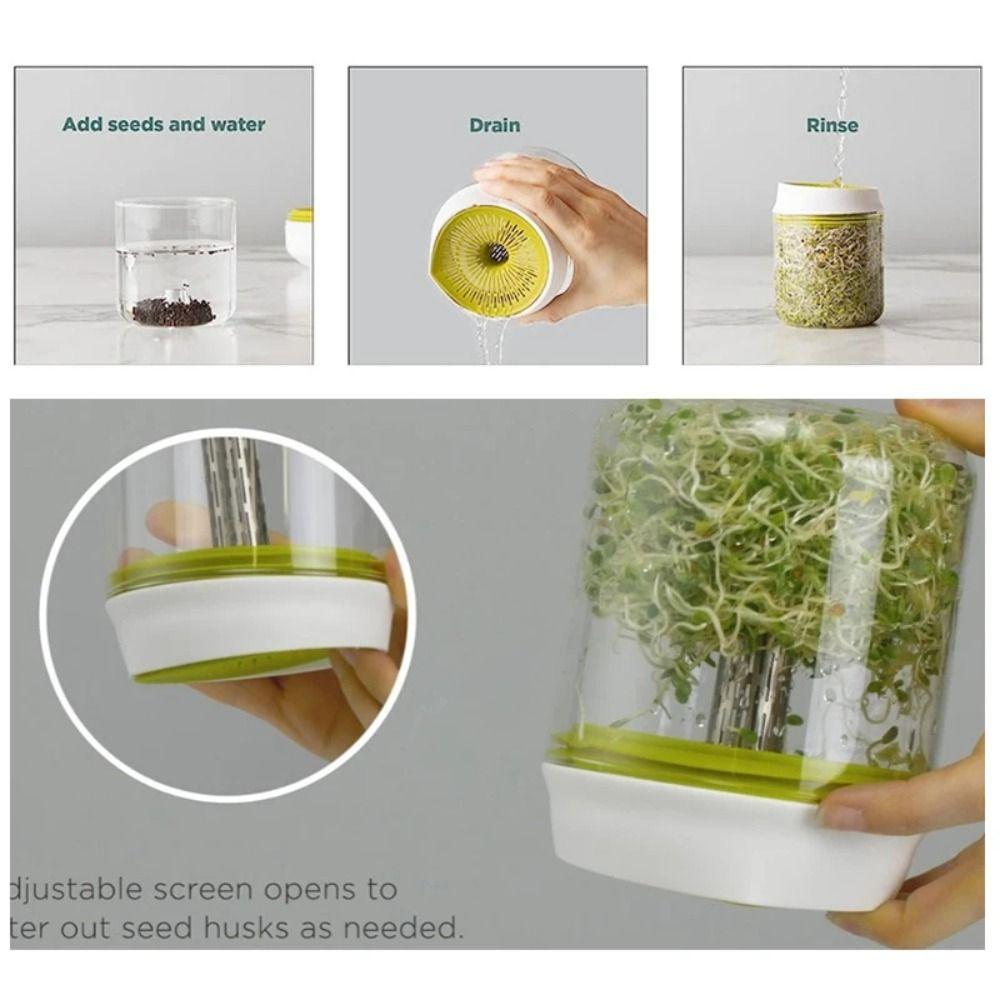 Mini Bean Sprouter Large Capacity Sprout Dish Growing Pot Bean Sprout Growing Machine Pea