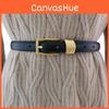 Womens Waist Cowhide Belt With Metal Pin Buckle Dress Suit Belt Shapewear