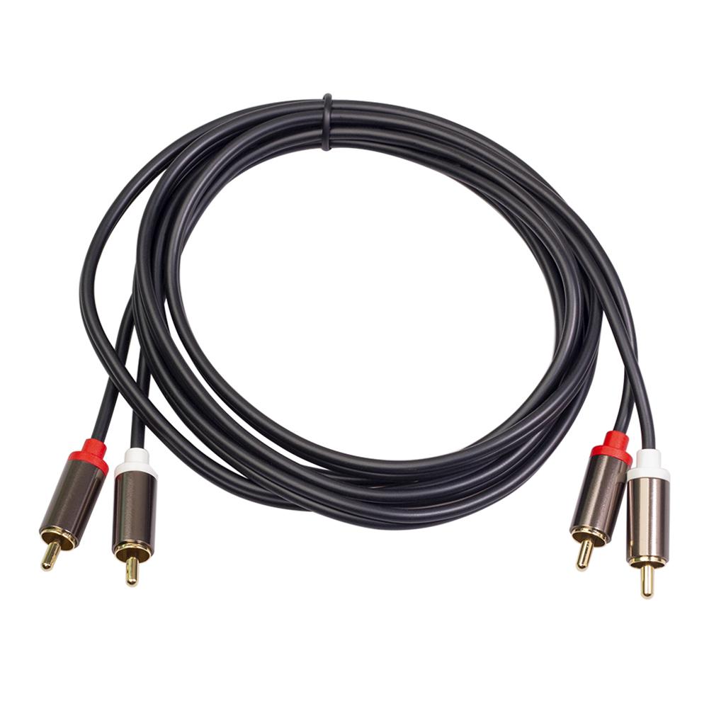 Кабель 1 м 2 RCA на 2 RCA между мужчинами Аудио шнур для звуковой коробки усилителя телевизора