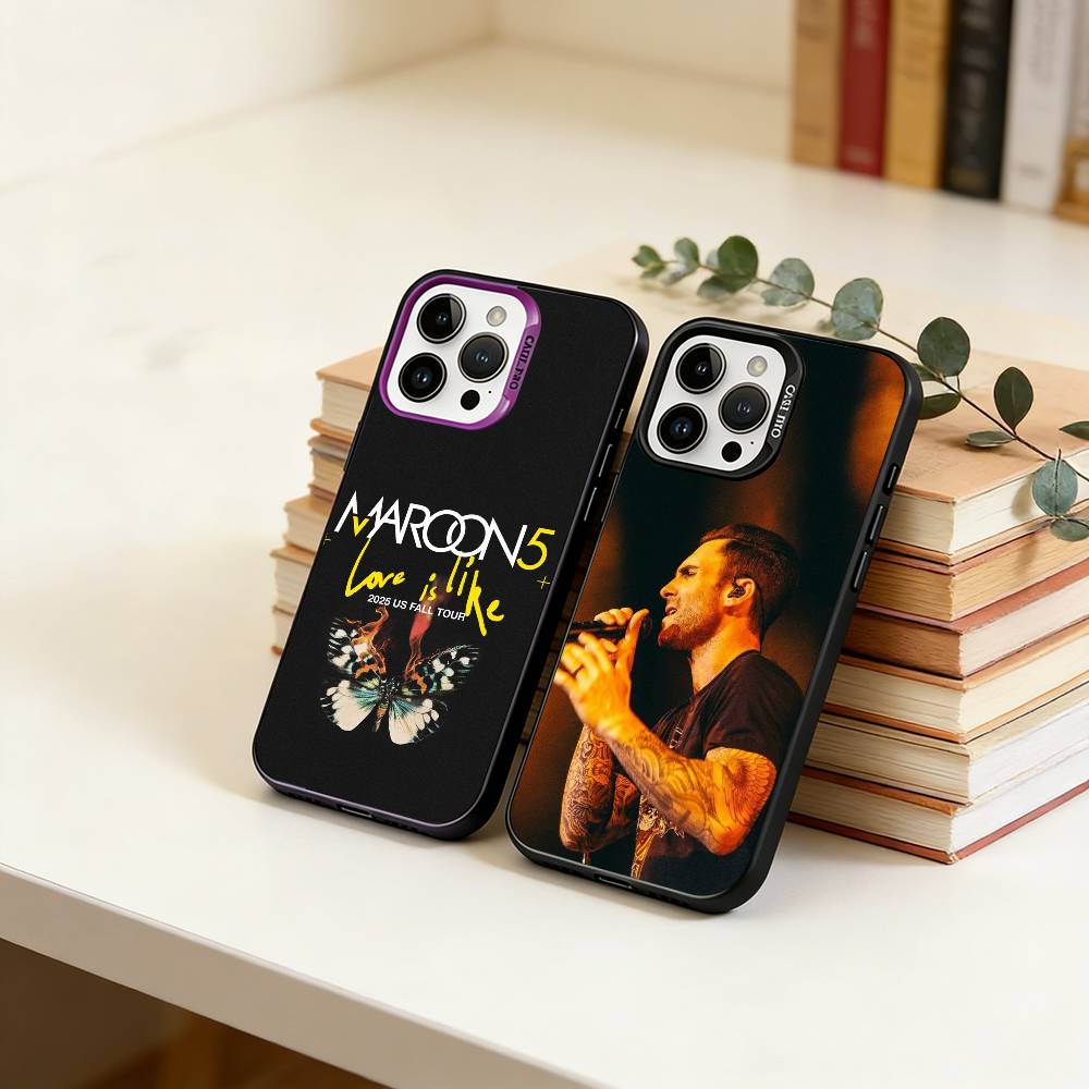Чехол для телефона M-Maroon 5 для iPhone 17,16,15,14,13,12,11 Plus,Pro Max,XS, Цветной Серебристый Черный Чехол