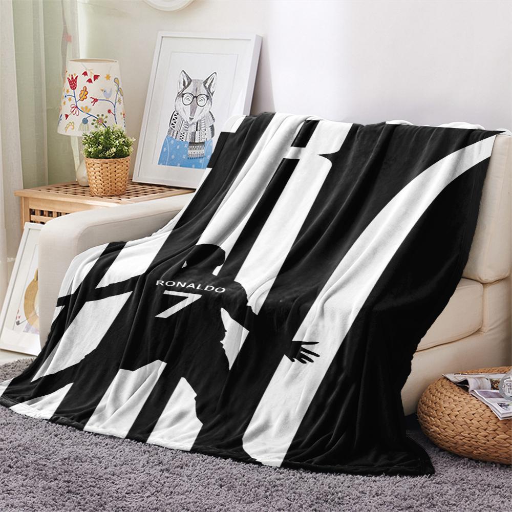 1pc C Ronaldo Print Flannel Blanket, High quality Comfortable for All Seasons, Home Decor, Warmth and Comfort, Perfect for Christmas Gifts23