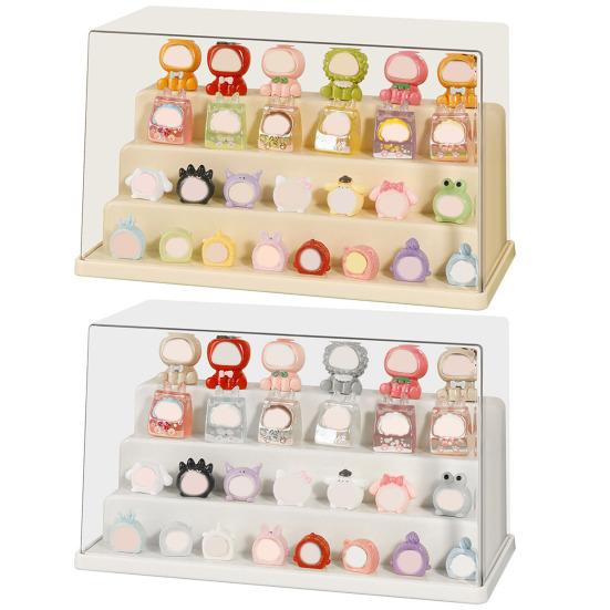 Dustproof Display Box Storage Cabinet Compact Design Versatile Use Figurines Showcase Transparent Organizer
