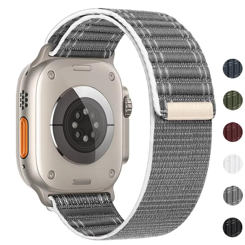 Новый нейлоновый ремешок-петля для Apple Watch Band Ultra 2 49 мм 46 мм 45 мм 44 мм 42 мм 41 мм 40 мм 38 мм спортивный браслет iWatch Series 10 9 8 se 7