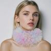 Puffy Multi-layer Pleated False Collar Colorful Shirt Sweater Mesh Ruffle Stand Collar Detachable Decorative Cosplay Collar
