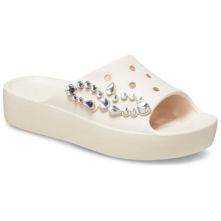 Crocs Crown Cloud EVA Non-Slip Slide Sandals Women Footwear Beige 209732-0WW
