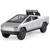 1/28 Scale Tesla Truck Toy Alloy Car Toy Diecast Metal Model Simulation Sound Light Pull Back Children Toy Trendy Display Ornament Cyber