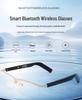 LG12 Smart Bluetooth AI Glasses with UV & Blue Light Protection for Business & Sports
