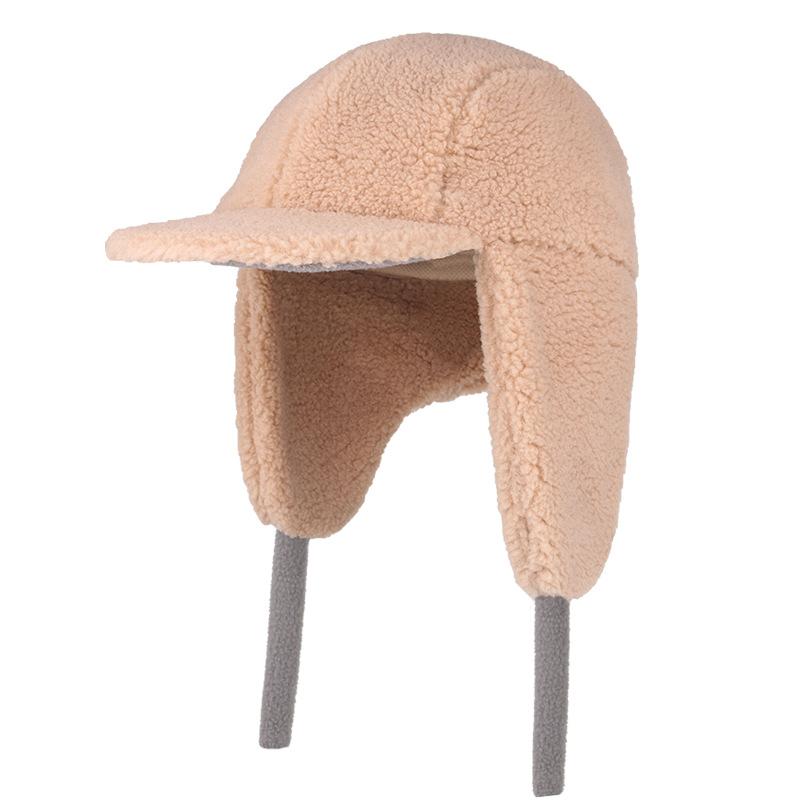 Детская зимняя теплая защита лица флисовая утолщенная холодная шапка с защитой ушей из овечьей шерсти