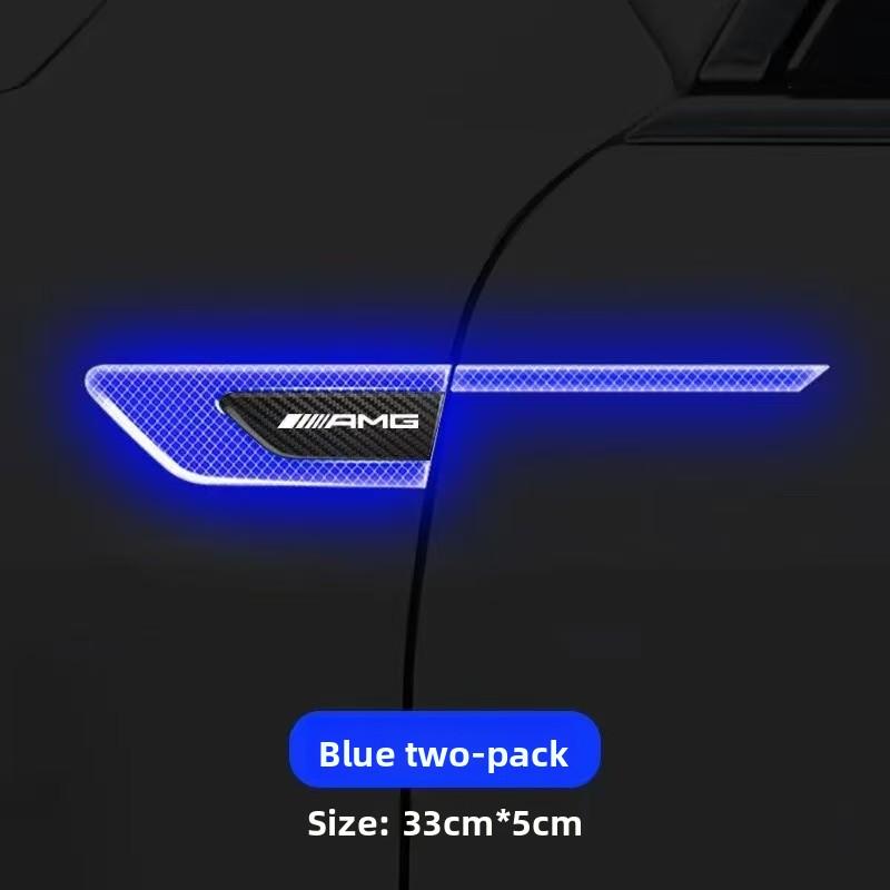 IXEA6 Car Side Reflective Sticker Anti-Collision Warning Decal Mercedes Benz C-Class E-Class GLA GLC GLE GLB G-Class Auto Accessories