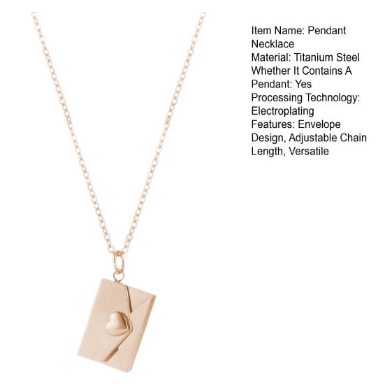 Personalized Envelope Locket Necklace for Women Custom Love Letter Message Birthstone Jewelry Envelope