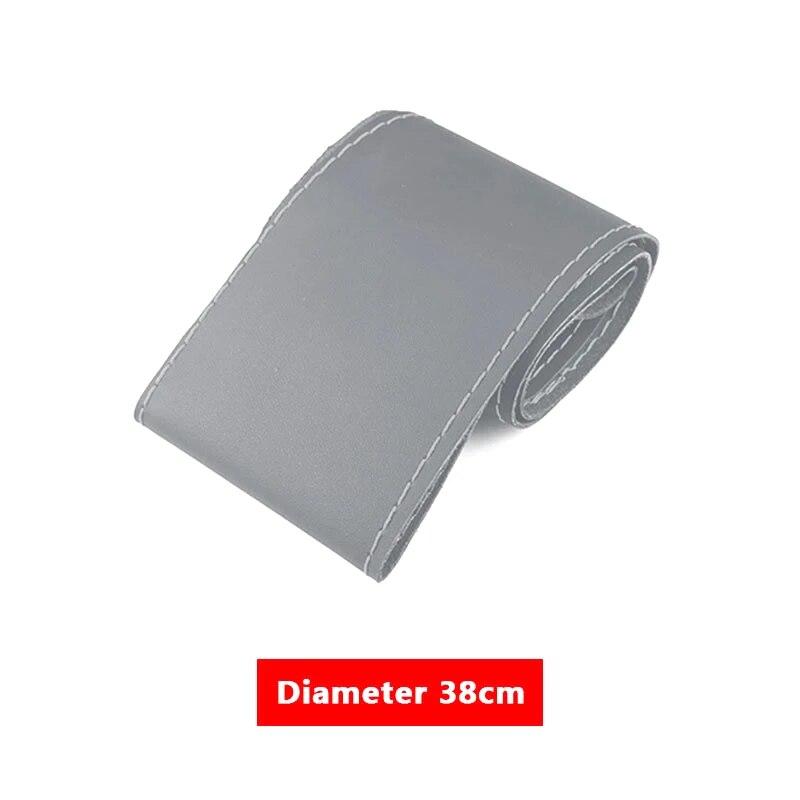 38 см DIY автомобильный руль, оплетка, чехол из микрофибры, кожаные иглы и нитки, мягкие нескользящие комплекты автомобильных аксессуаров для интерьера