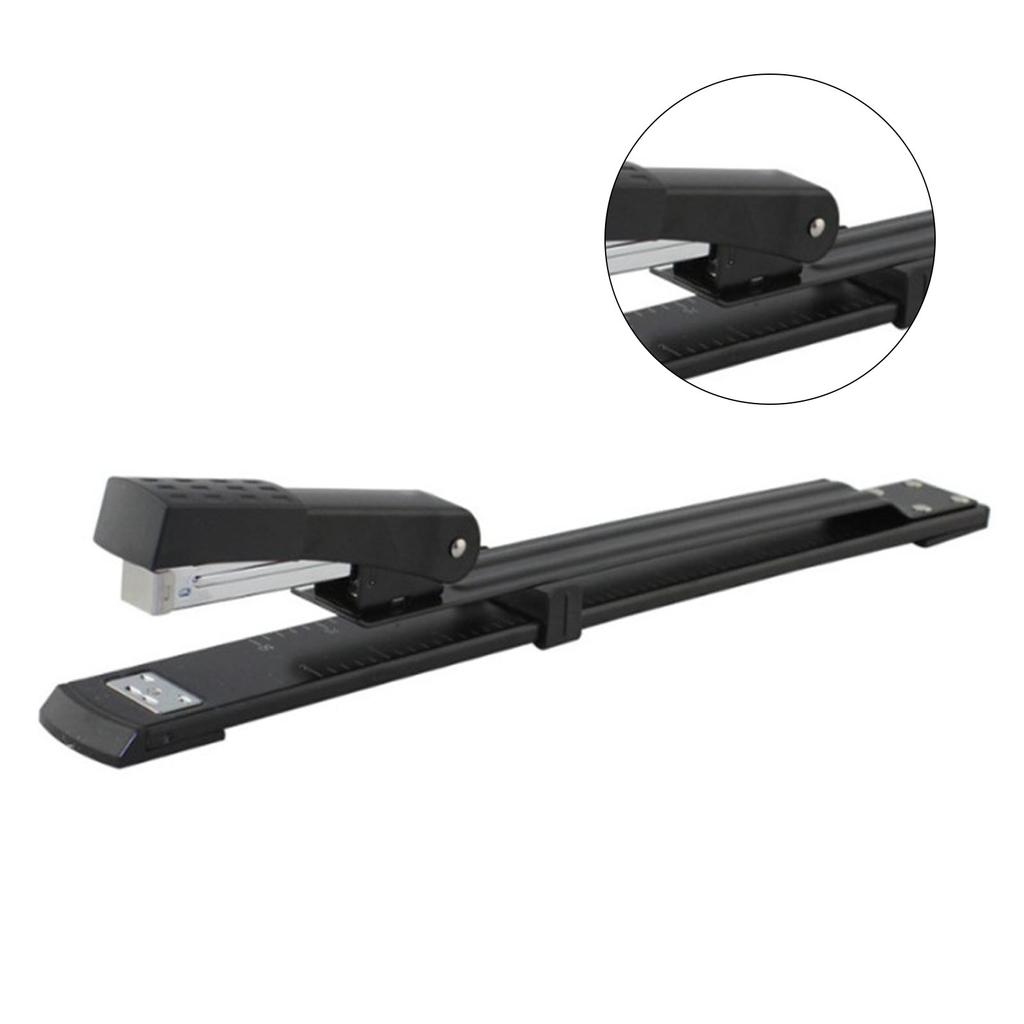 Stapler Desktop Large Capacity Metal Long Arm Handheld Paper Stapler for Office School