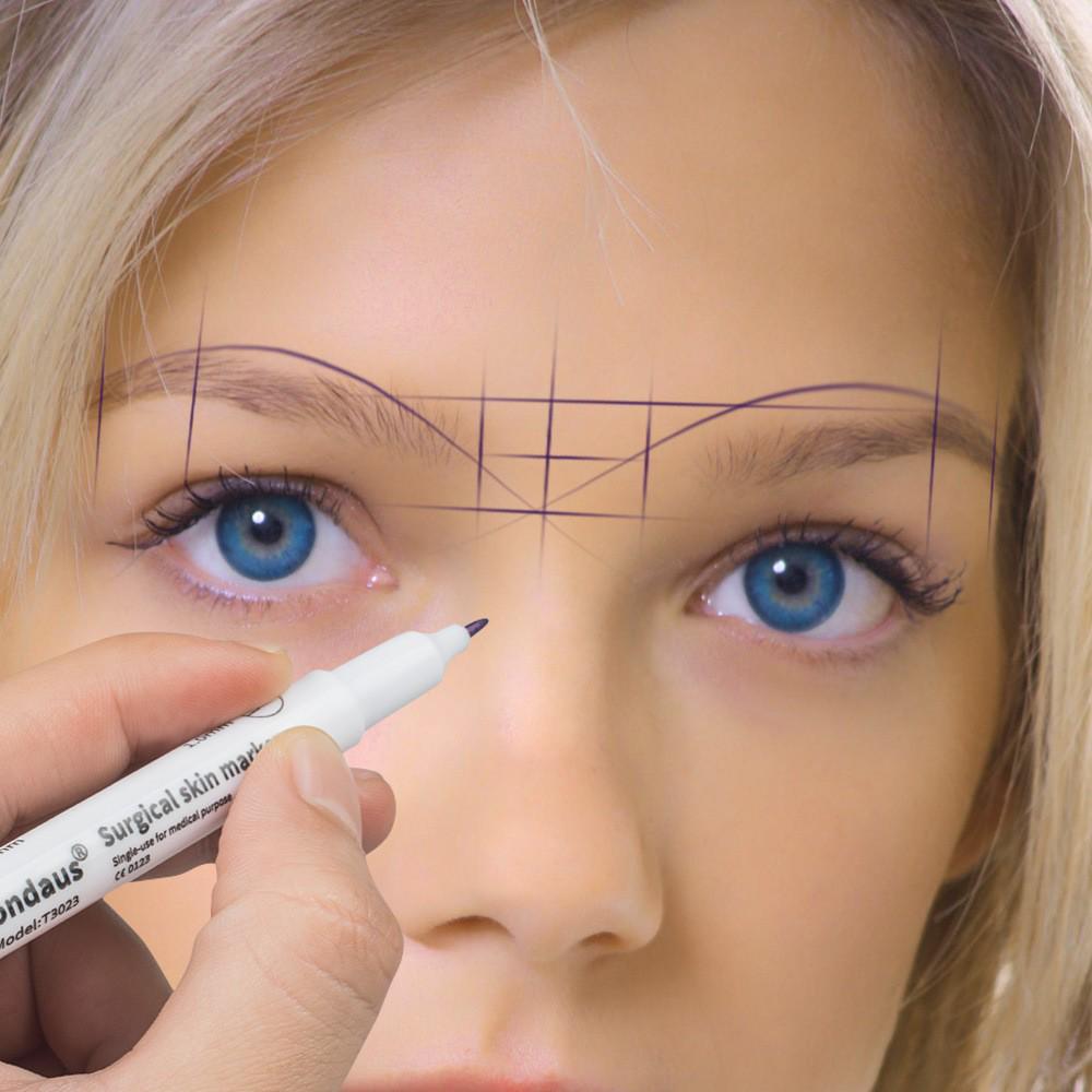 Водонепроницаемый позиционирующий маркер для перманентного макияжа – Карандаш для контура губ, Карандаш для бровей, Инструмент для микрокоррекции и разметки кожи