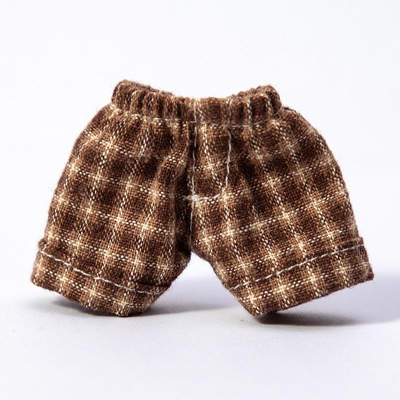 Ручная работа Брюки для куклы Ob11 Одежда Джинсовые шорты в клетку Аксессуары для кукол Для Penny, Molly, Obitsu11, Gsc 1/12 Bjd кукол