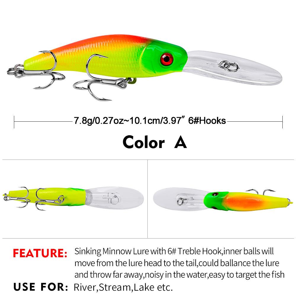 Погружная приманка Road Sub Bionic Bait 10,1 см 7,8 г Приманка Minnow Пластиковая приманка