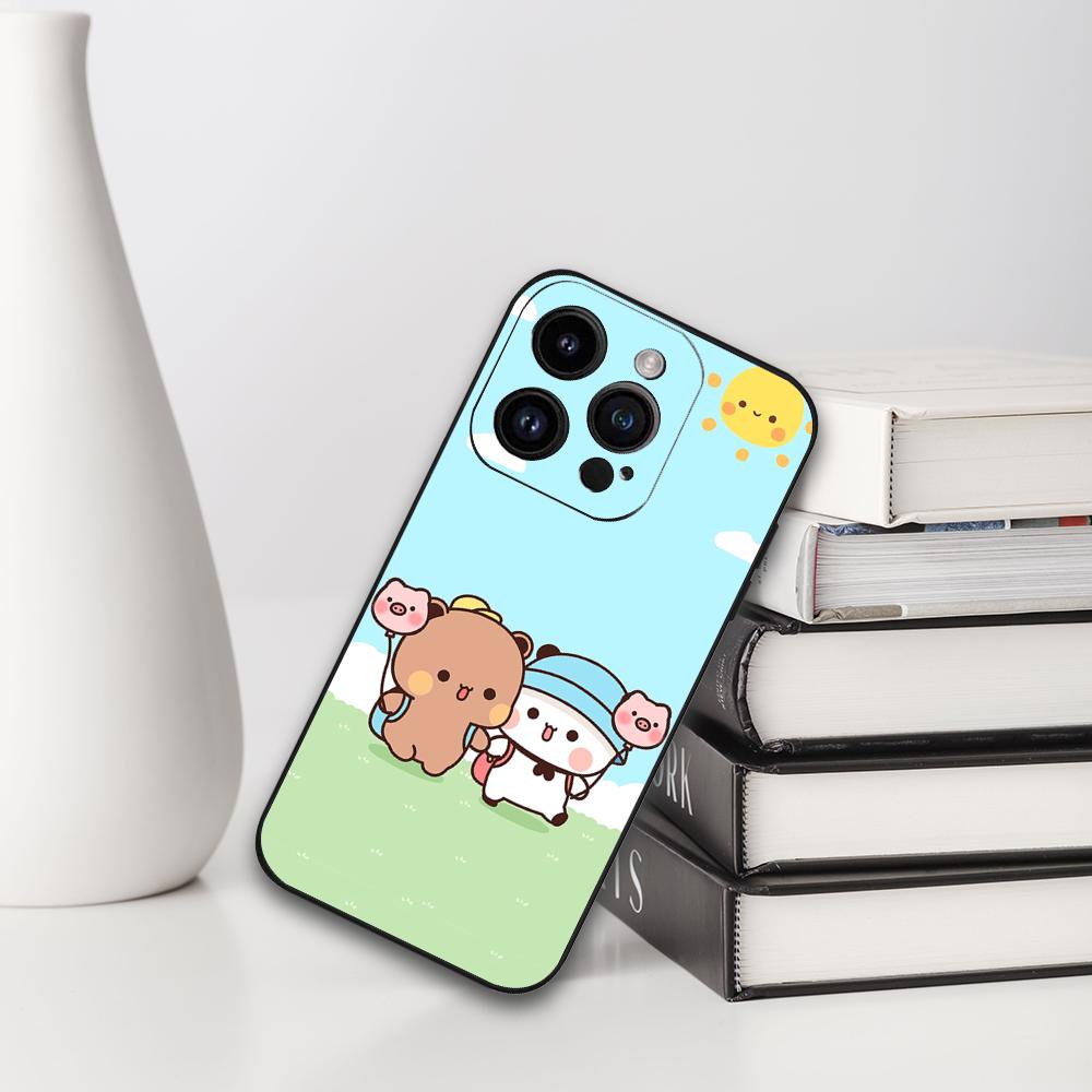 Милый Мультяшный Чехол BUBU DUDU для Телефона Iphone 16 15 11 13 14 Pro Max 7 8 Plus X Xr Xs Max 12mini Черный Защитный Чехол
