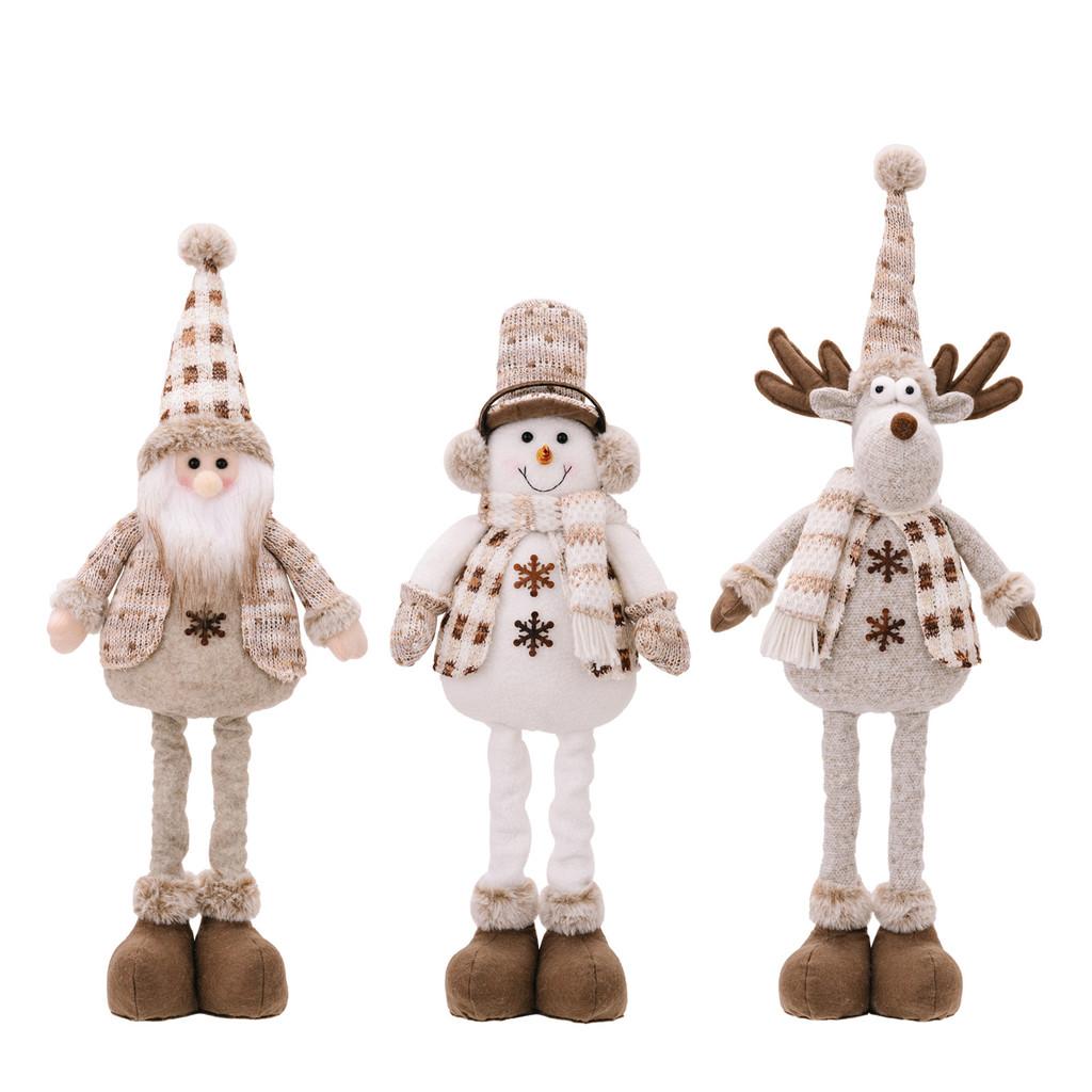 Восхитительное европейское растягивающееся украшение-кукла со снеговиком, оленем и дизайном пожилого человека для праздничного настроения