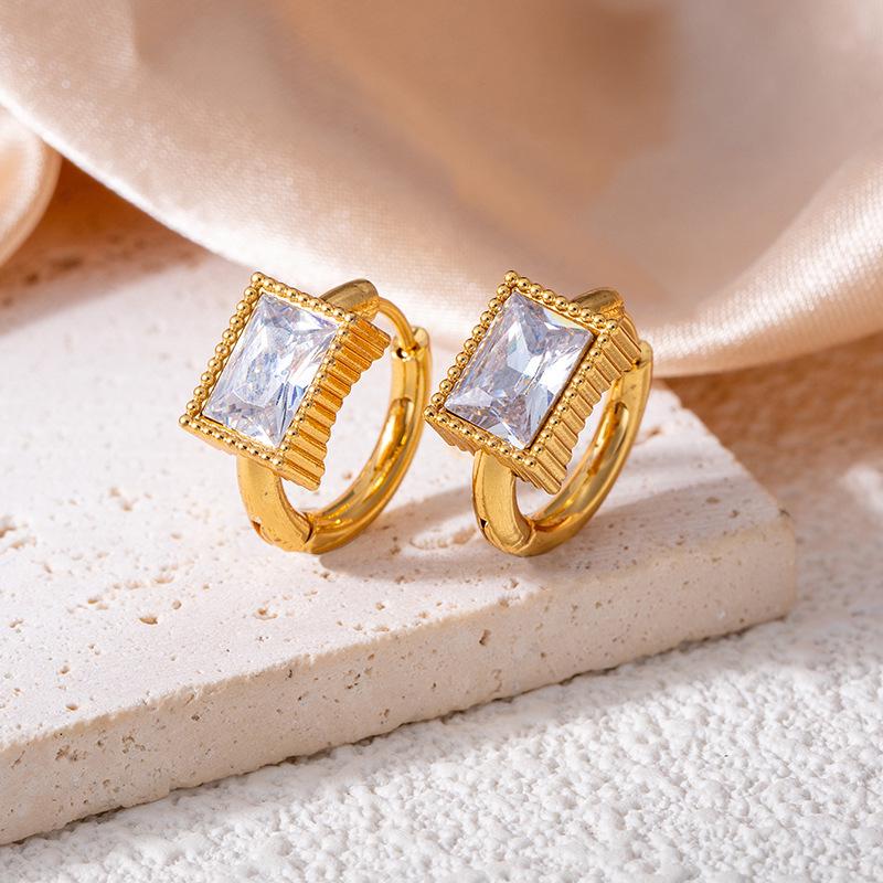 Высококачественные серьги-звезды из нержавеющей стали с винтажными изумрудами и цирконами