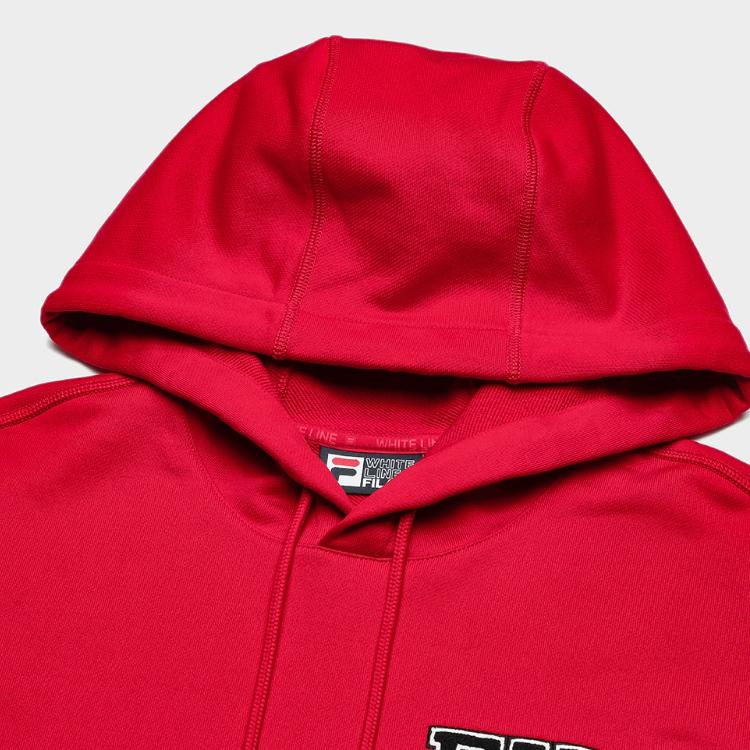 Fila Оригинальная модная повседневная толстовка с капюшоном и длинными рукавами, мужская толстовка Core-Flame-Red F11M349227F-RD