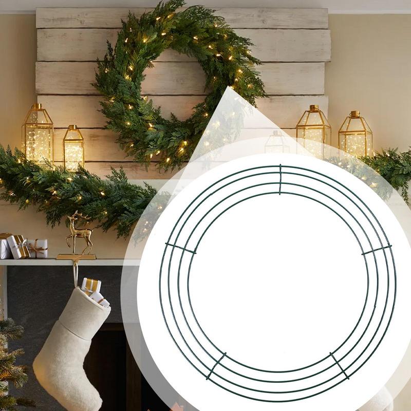 Основы для венков для рукоделия Круглые проволочные кольца для цветочных венков Многоцелевые украшения для рукоделия для потолков, садов, коридоров, дверей