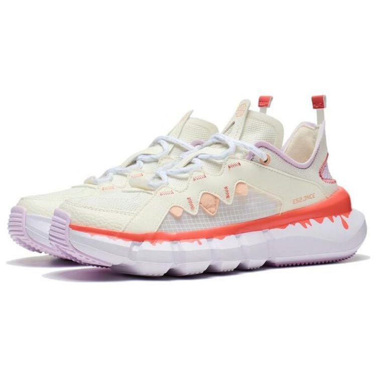 Li Ning Wade Wisdom Нескользящие износостойкие низкие повседневные туфли женские кроссовки белые фиолетовые розовые ABCT050-3