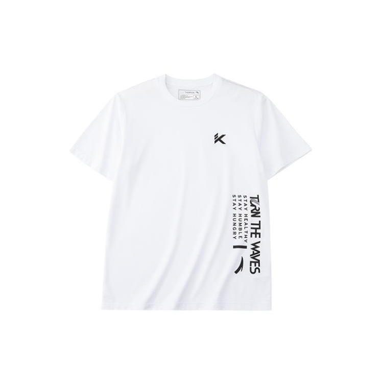 ANTA T Shirts Men's White Crew Neck Moderate Straight Fit 152221127-1