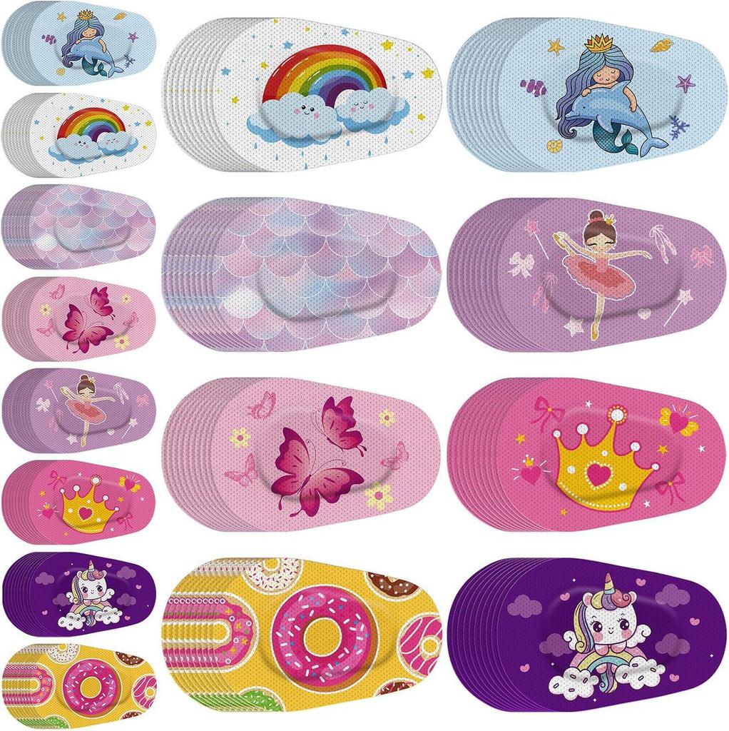 Детский окклюдер для лечения амблиопии - Дышащий, Полное покрытие, Мультяшный дизайн, Коррекция одного глаза при косоглазии