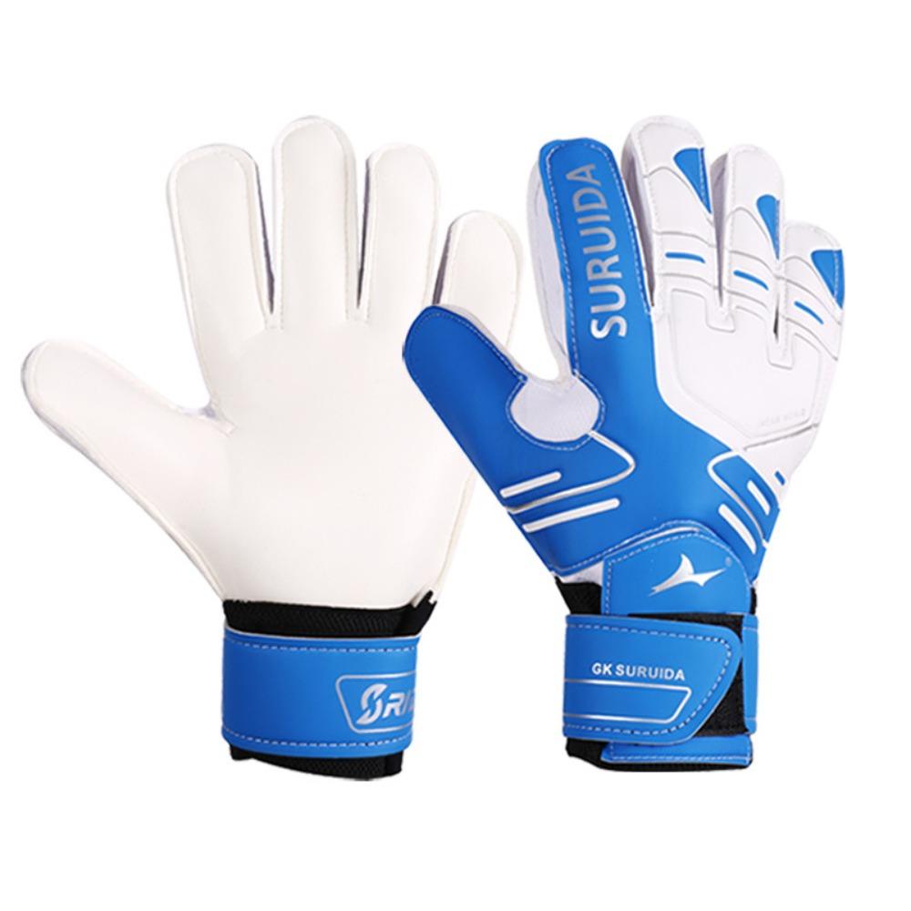 1 Pair Anti Slip Kids Football Goalie Gloves Thickened Game Goalkeeper Gloves Soccer