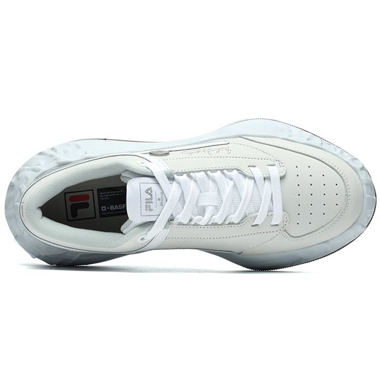 Mihara Yasuhiro X Fila FM-15 Тканевые Двухслойные Кожаные Удобные Универсальные Кроссовки с Низким Верхом Женские Кроссовки Растворенный Белый F12W214201FWT