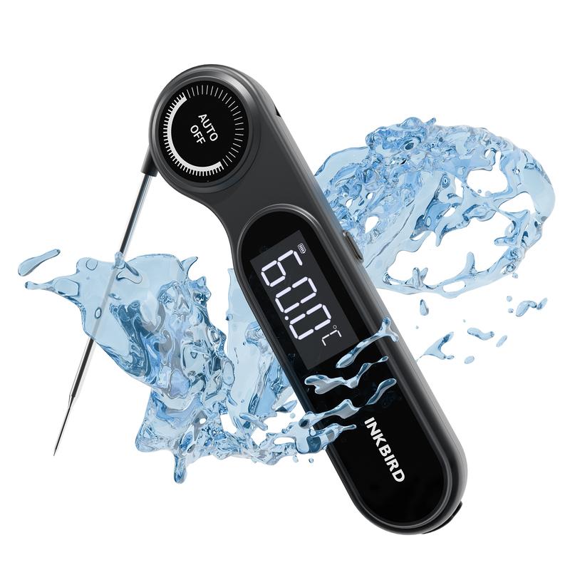 INKBIRD IHT-21K Instant Read Meat Thermometer, 0.5s, IP65 Waterproof, K Sensor, Magnetic, VA LCD, for Grilling, Baking, Brewing
