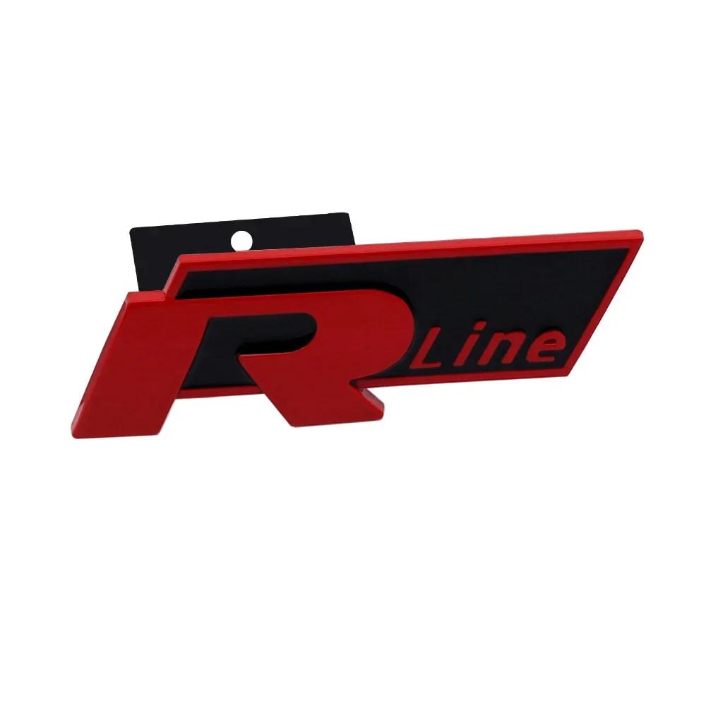 2026 Hot For VW VOLKSWAGEN 3D Metal Car Logo R RLine Front Grille Emblem Badge Sticker For Volkswagen VW Golf R R32 MK7 MK7.5 MK