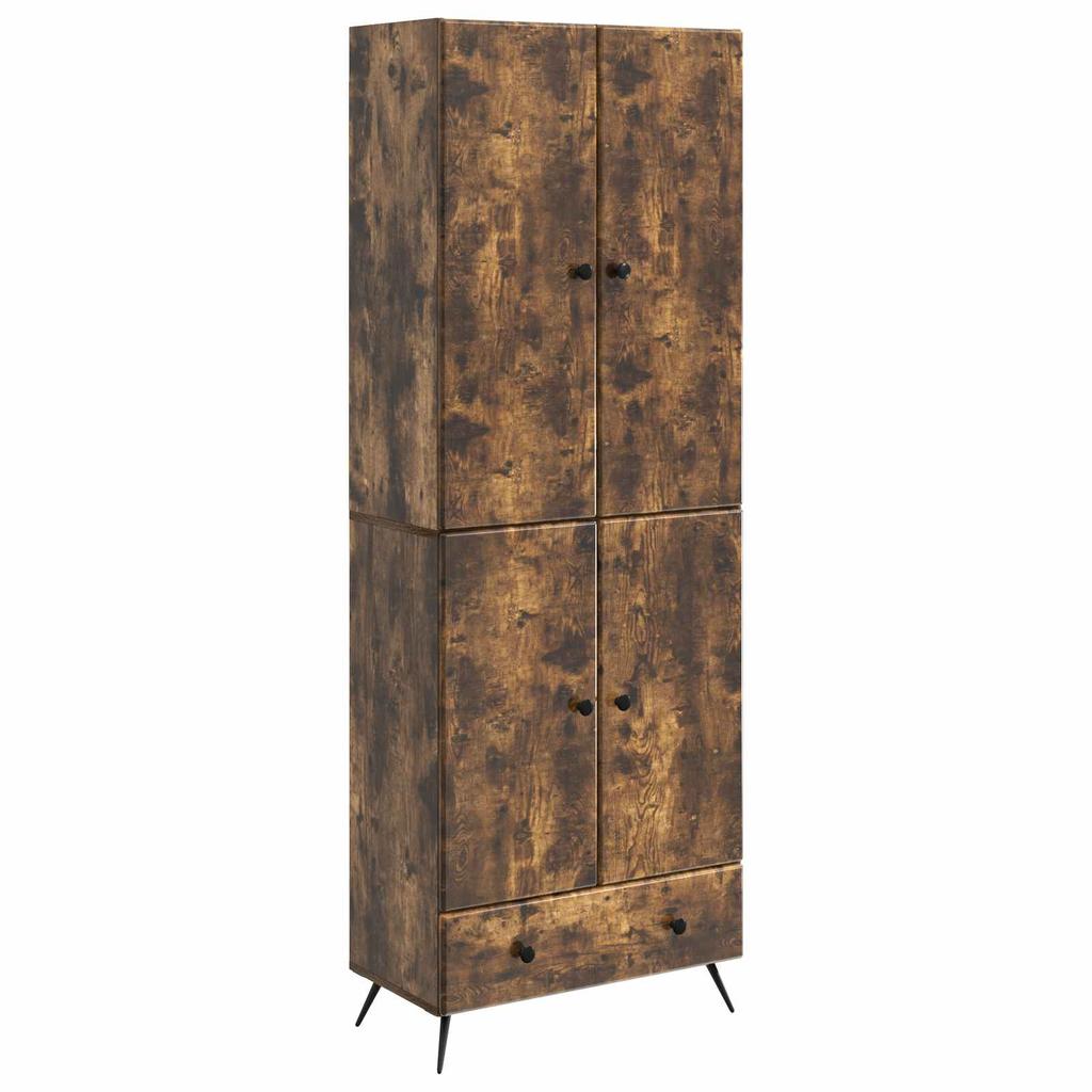Cabinet Set 2 pcs Smoked Oak Wood Based Material