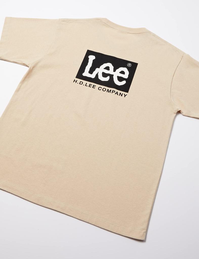 Бежевая футболка с принтом на спине Lee XL LT2940-316