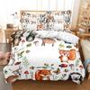 Forest Animal Bedding Set Animal Theme Duvet Cover Set Fashion Duvet Cover Children's Bedroom Cartoon Duvet Cover Bedding Set