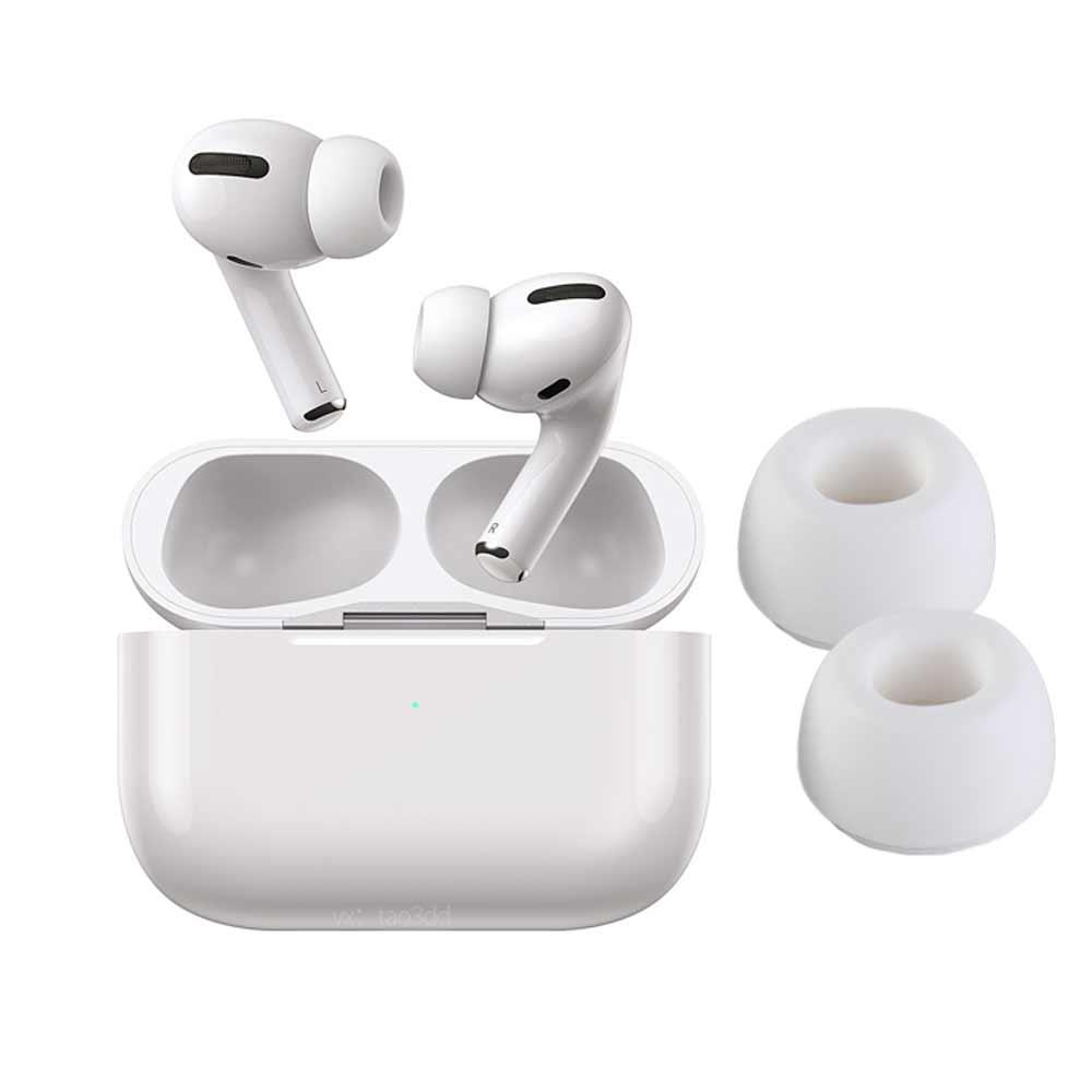 1pair Ear Tips Accessories Earmuffs Earplug Cover Silicone Soft Ear Tips White XS/S/M/L Headphone Eartips For Airpods Pro 1/2