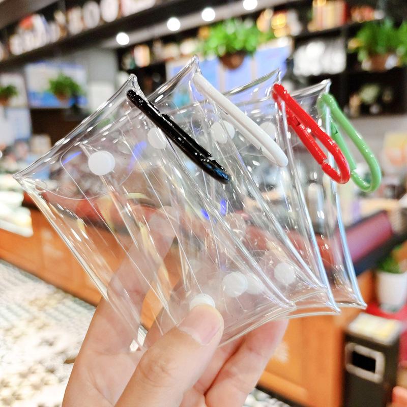 Small Transparent Coin Purse Pvc Clear Mini Female Purses Women Kids Girls Key Lipstick Earphone Coin Storage Bags Wallet Pouch
