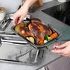 Rectangular steel roasting pan 3 pcs.