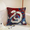 Chinese Style Snake cushion cover Pillow Case Plush Fabric Soft Double Sided Print Sofa Cushion Cover Throw Pillow Covers