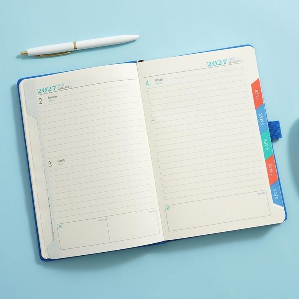 Wear-resistant A5 Agenda Planning Notebook English To-do List Notebook Office Work Planner Travel