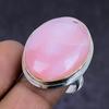 Natural Pink Opal Gemstone 925 Sterling Silver Jewelry Ring Size 8.5 H2G24