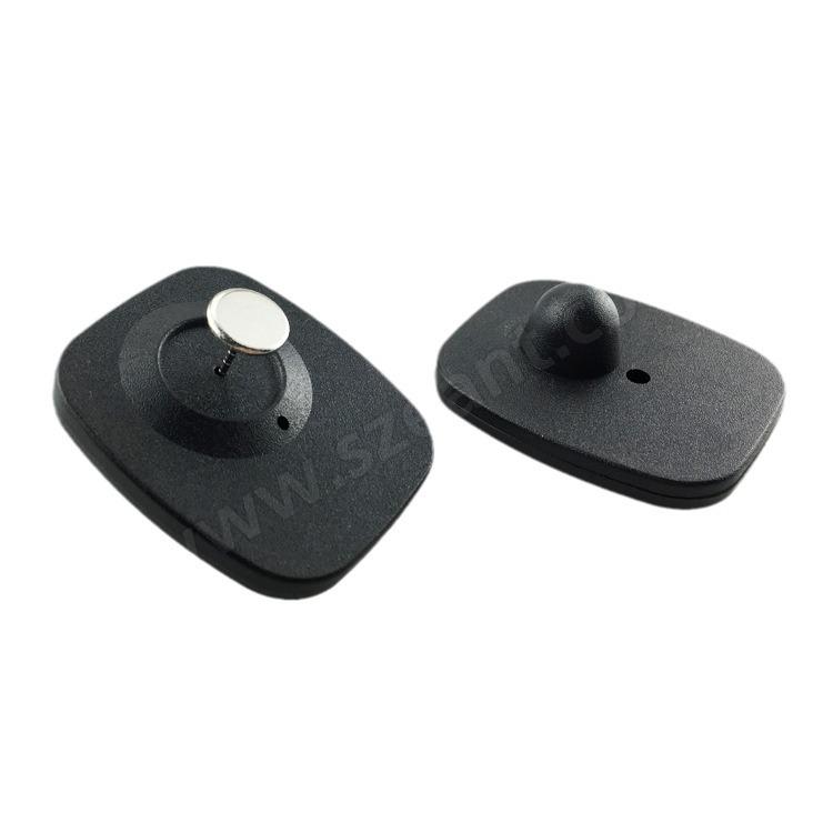 8.2MHz Black Small Square Anti-theft RF Tag for Clothing Stores