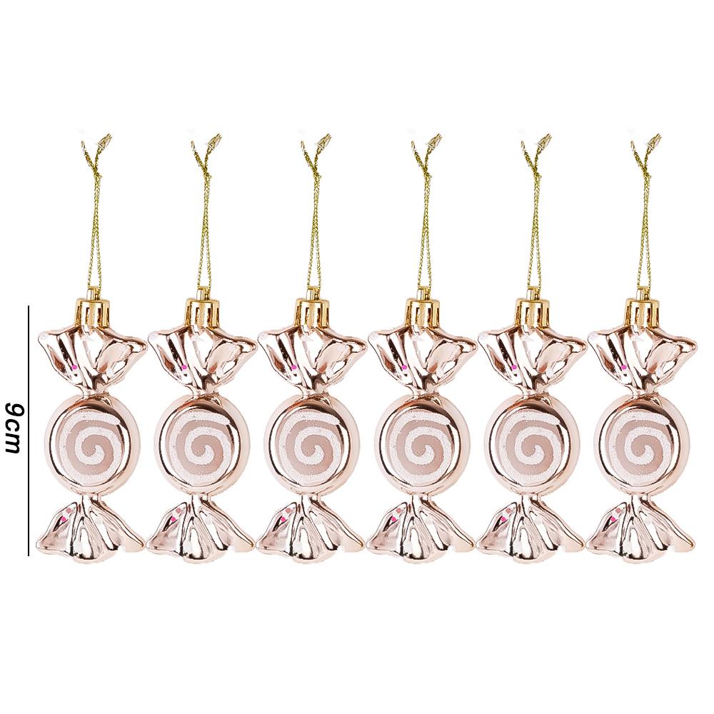 6/1 шт. подвески для рождественской елки пластиковые конфеты подвесные шары DIY рождественские елочные украшения для дома новогодние рождественские украшения Navidad