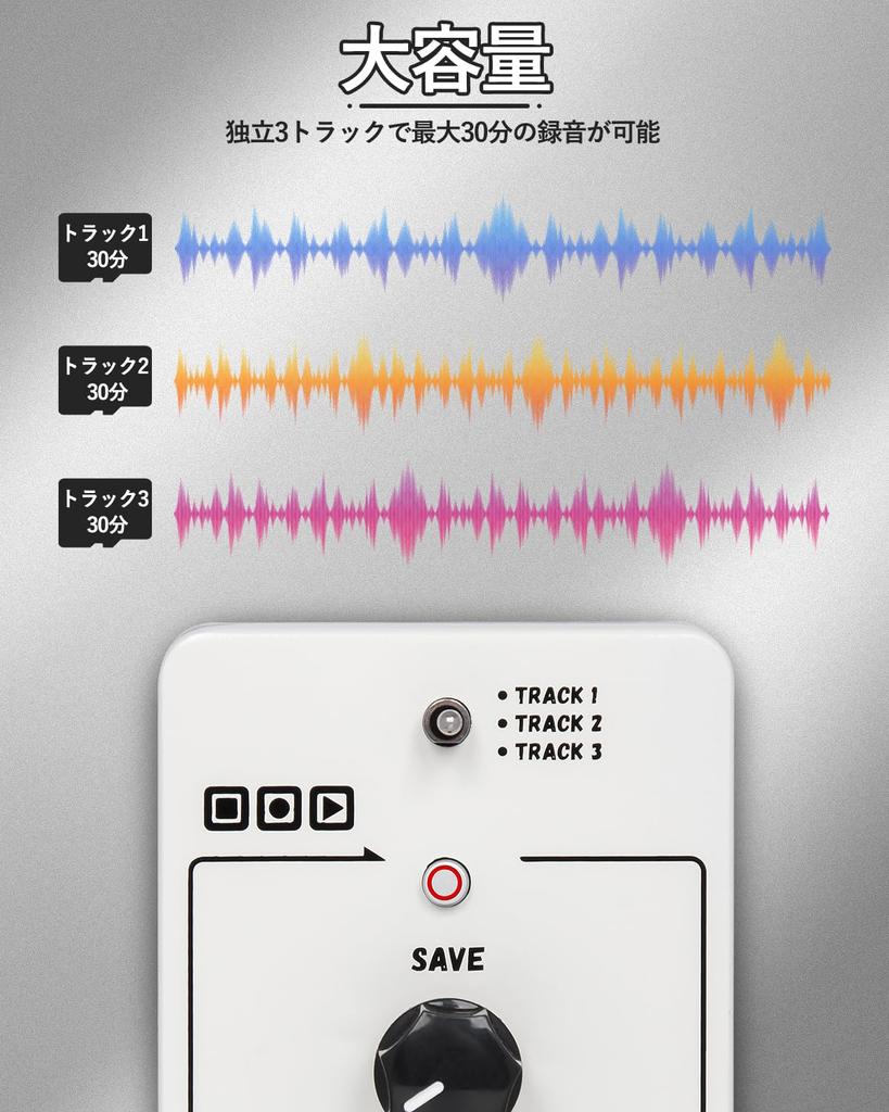 STRICH Looper Effect Pedal, 90 Minutes, Guitar Effects, 3 Loop Track Storage Slots, USB Audio Import/Export, True Bypass, Electric Guitar Effects