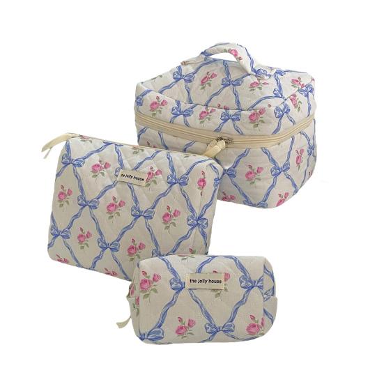 1/3 шт. косметичка с бантом на молнии для хранения кистей для макияжа, разные размеры, складной многоразовый органайзер для косметики, туалетные принадлежности