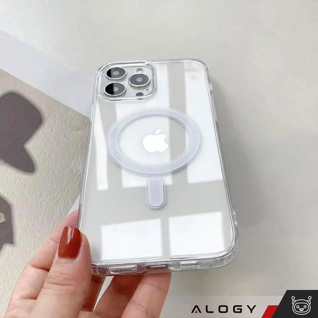 Case For Iphone 15 Pro Magsafe Hybrid Case Cover Shock Clear Alogy Transparent + Glass