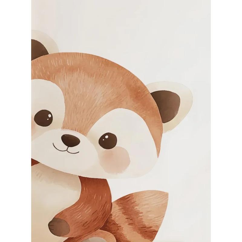 Cute Watercolor Animals Bunny Hamster Koala Zebra Posters Canvas Printing Modern Wall Art Picture for Kidy Room Home Decor Gifts